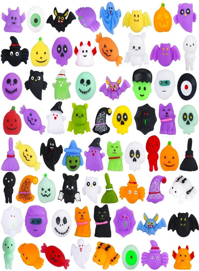 PaLeyFer 68Pcs Halloween Squishy Toys for Kids, Halloween Party Favors, Trick or Treat Goodie Bag Fillers, Kawaii Squishy Halloween Toys Gifts for Boys Girls Classroom Rewards - Image 1